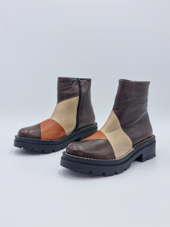 7266 cuir cuir/taupe