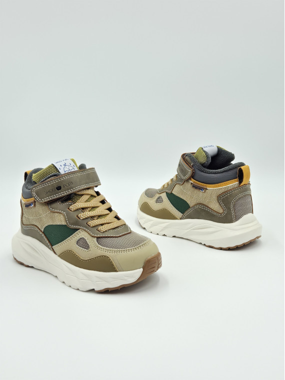 pow dry tex suede-nylon topo-ocre-green