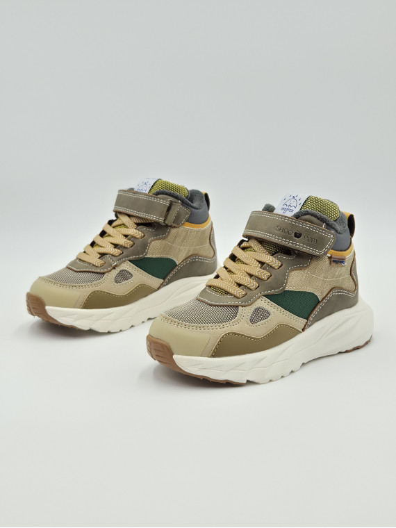 pow dry tex suede-nylon topo-ocre-green