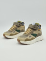pow dry tex suede-nylon topo-ocre-green