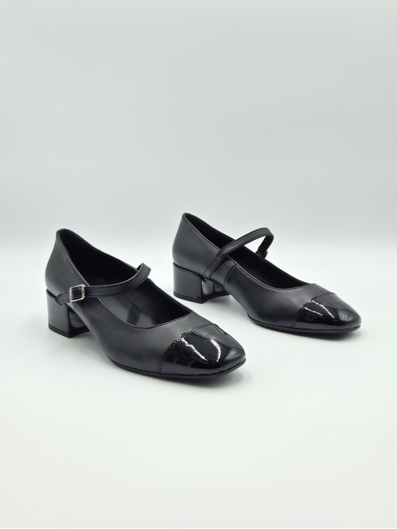 rosaria cuir/vernis Noir