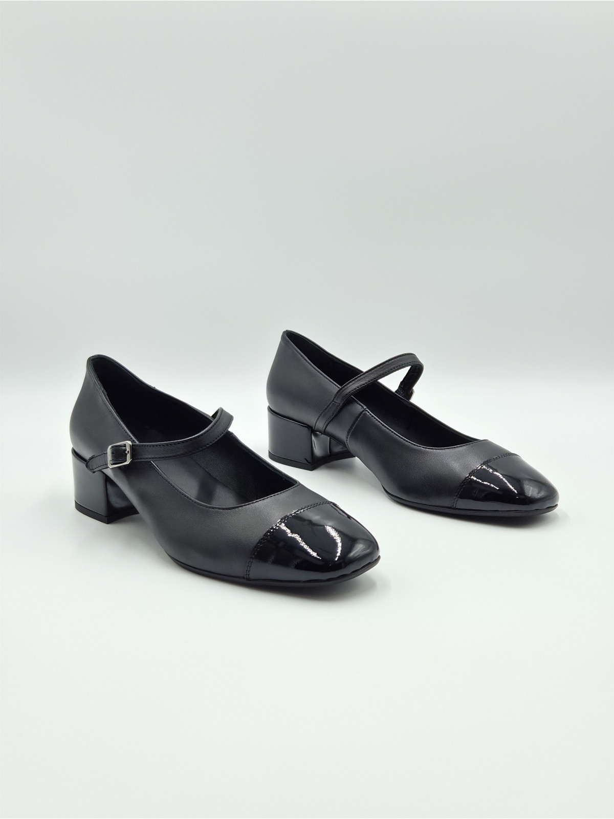 rosaria cuir/vernis Noir