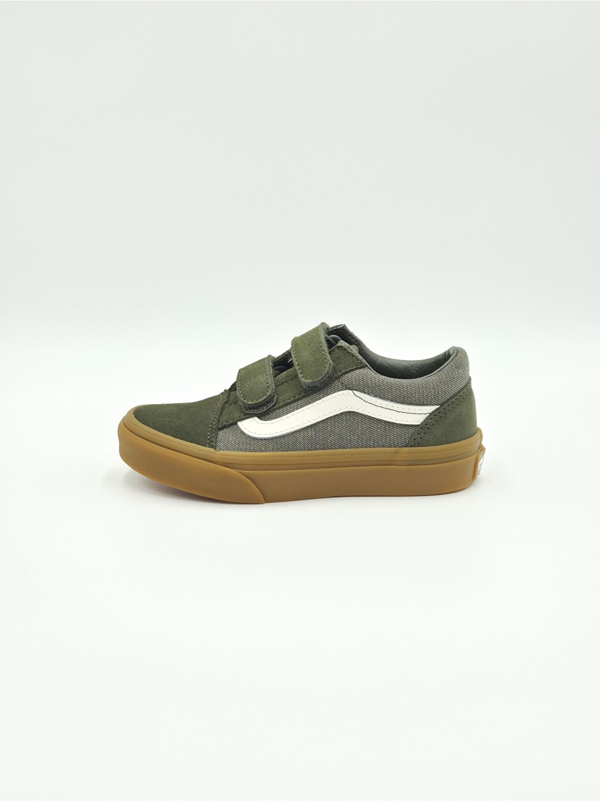 old skool v. nubuck/textile green