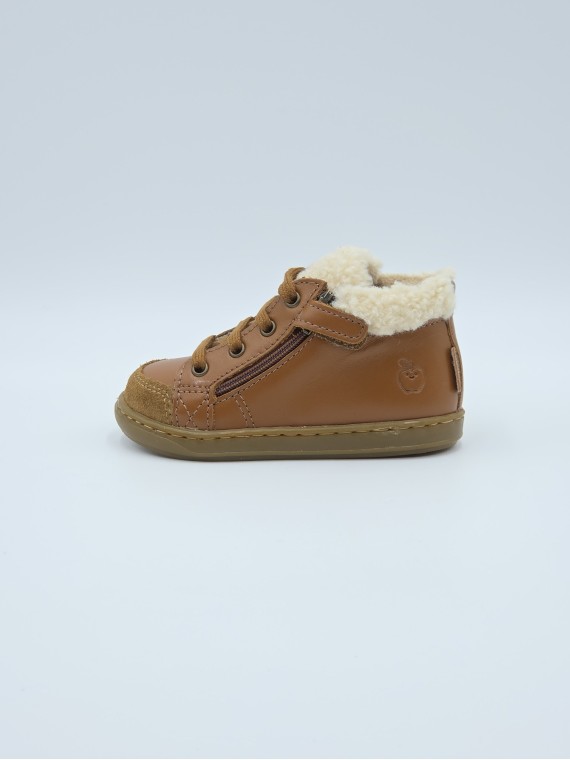 bouba zip wool nappa dk camel