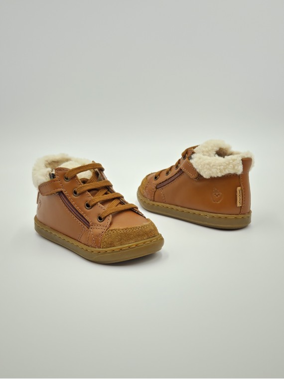 bouba zip wool nappa dk camel