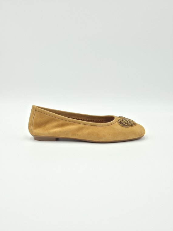 holove cuir velours/mini leo camel