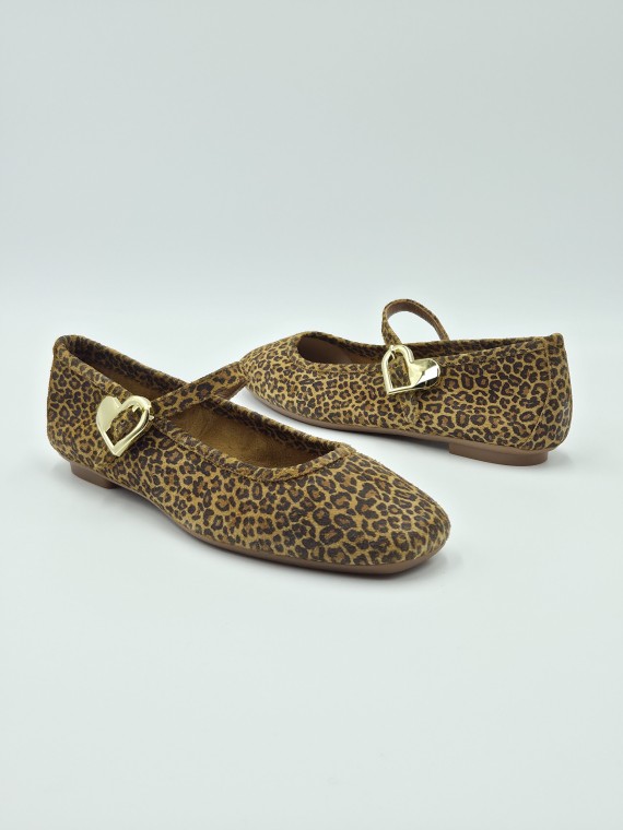 hamor cuir velours mini leo camel