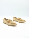 florine cuir velours perfo beige/chamois