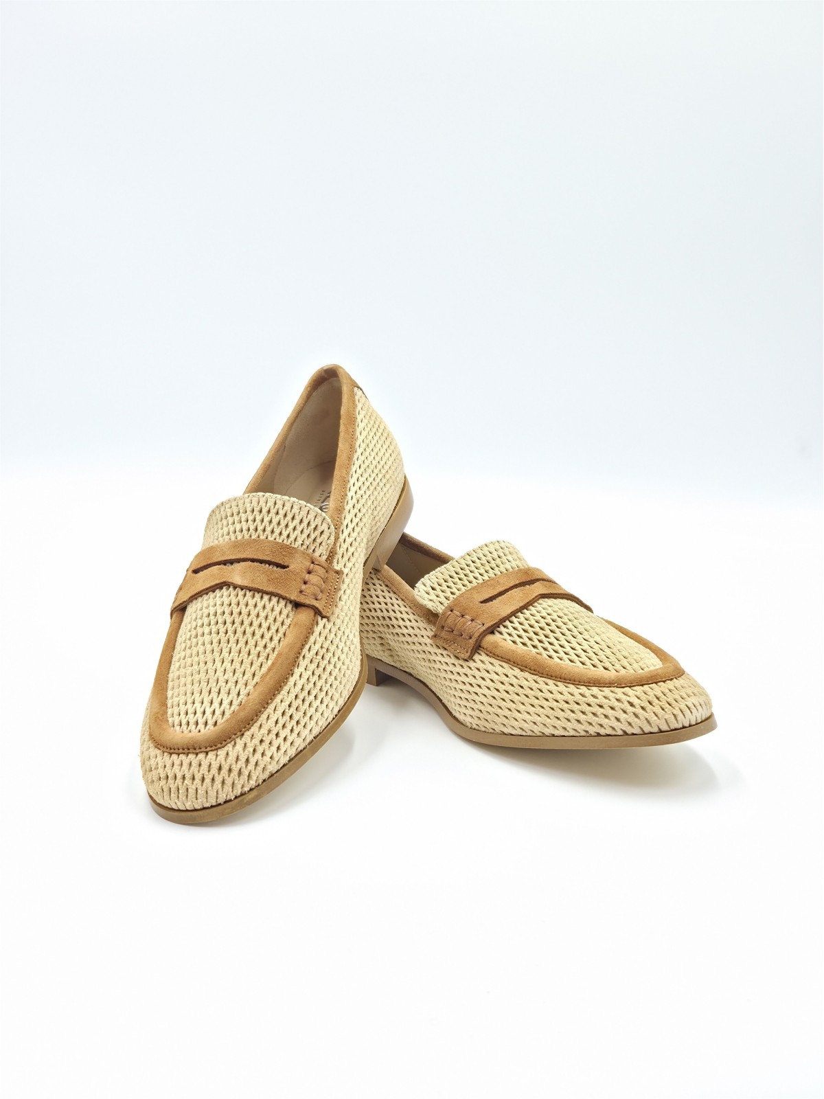 florine cuir velours perfo beige/chamois