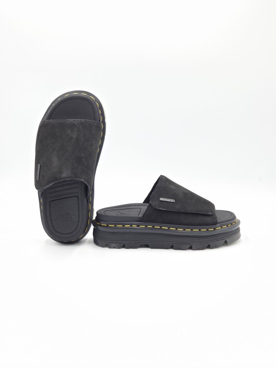 zebzag slide black e nubuck noir