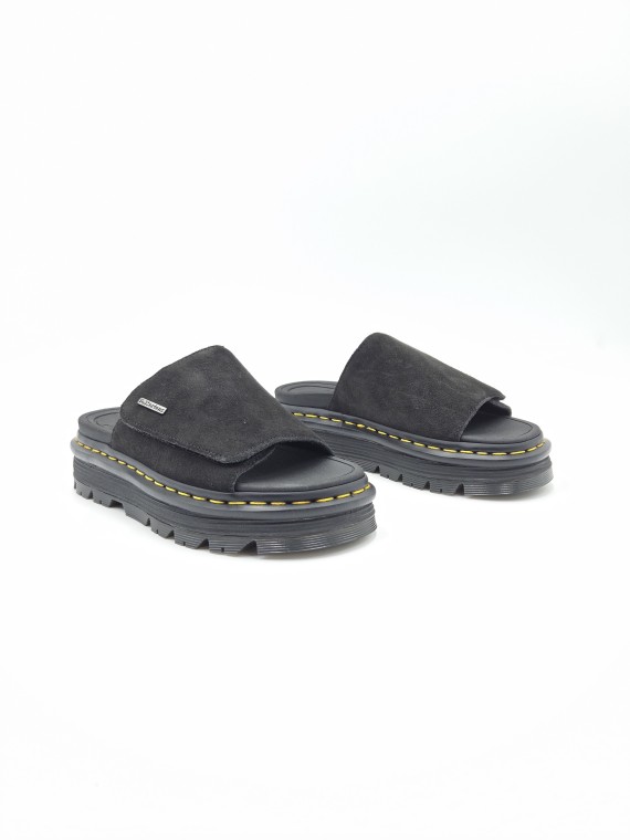 zebzag slide black e nubuck noir
