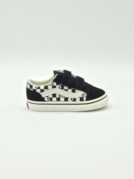 old skool v. nubuck/textile geo check black