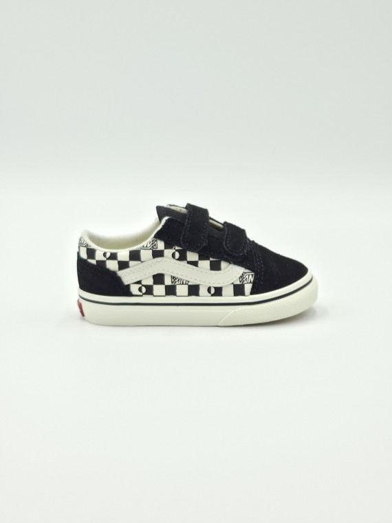 old skool v. nubuck/textile geo check black