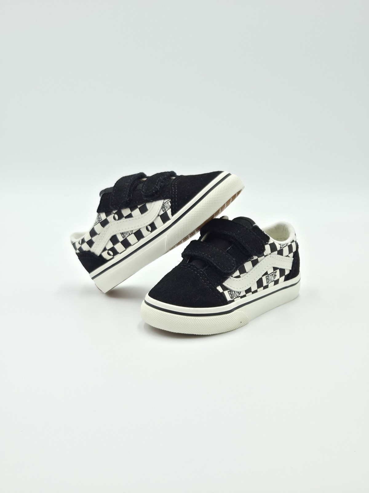 old skool v. nubuck/textile geo check black