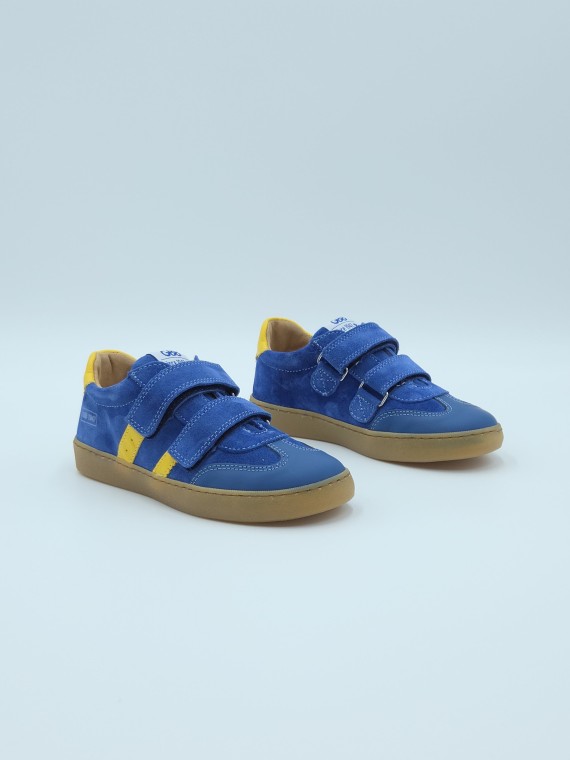 karine cuir bleu dur