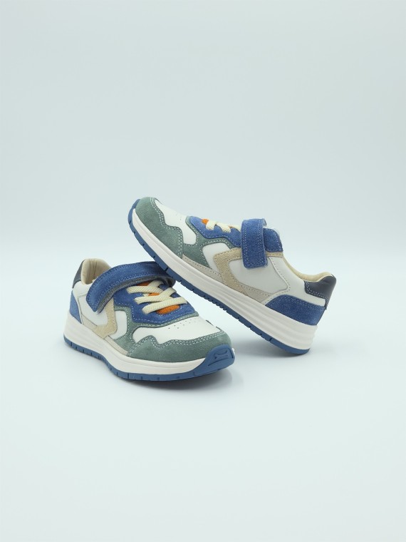 skier cuir o.white + teal