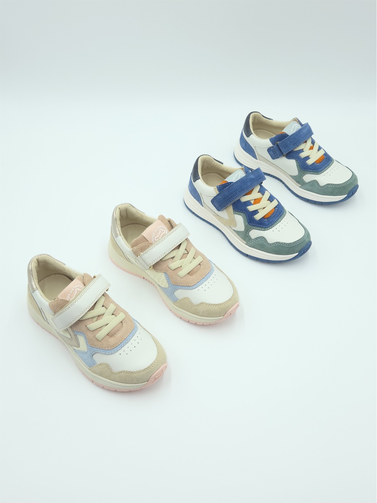 skier cuir o.white + teal