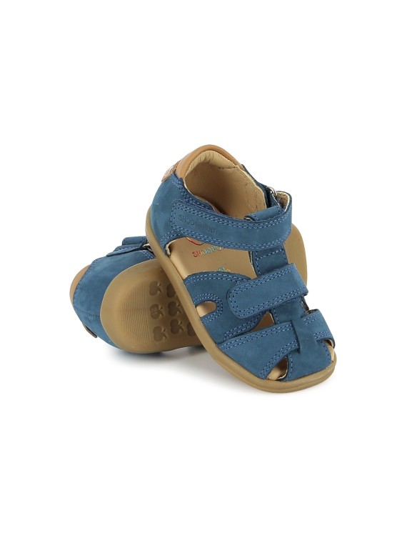 pika scratch nubuck steel blue-camel