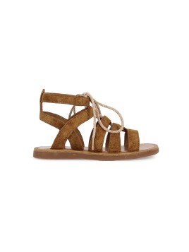 plagette guily strap velours caramel