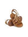 plagette guily strap velours caramel