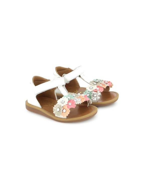 poppy strass flowers vernis blanco-multi