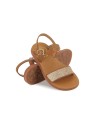 plagette buckle tao buda-glitter cuero-gold