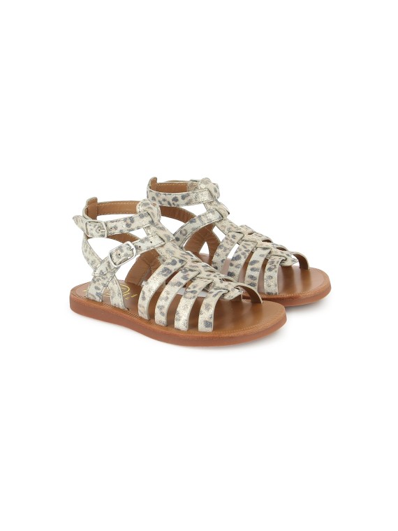 plagette gladiator jasper bianco-platino