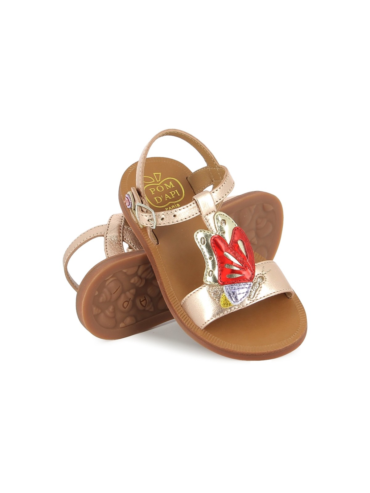 plagette papillon laminato cuivre-multi