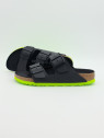arizona kids cuir noir/lime