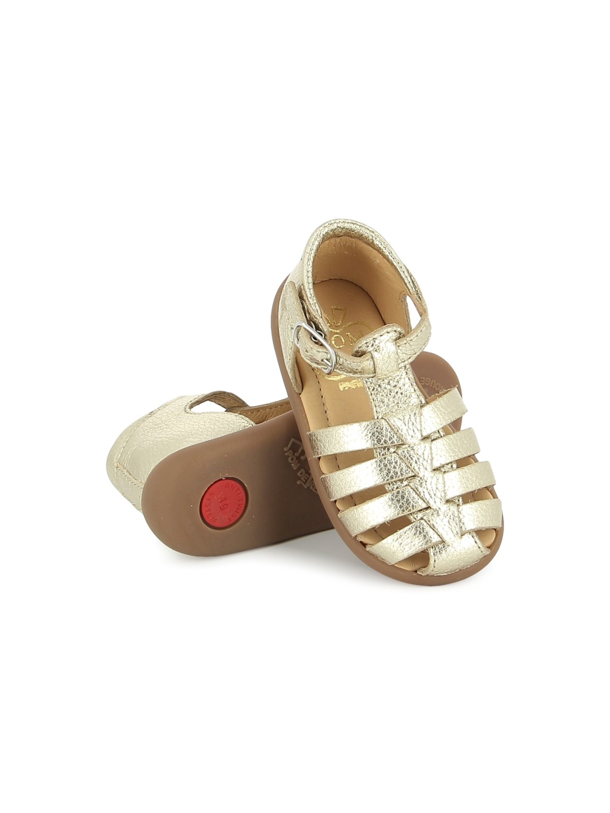 stand-up strap laminato graine platine