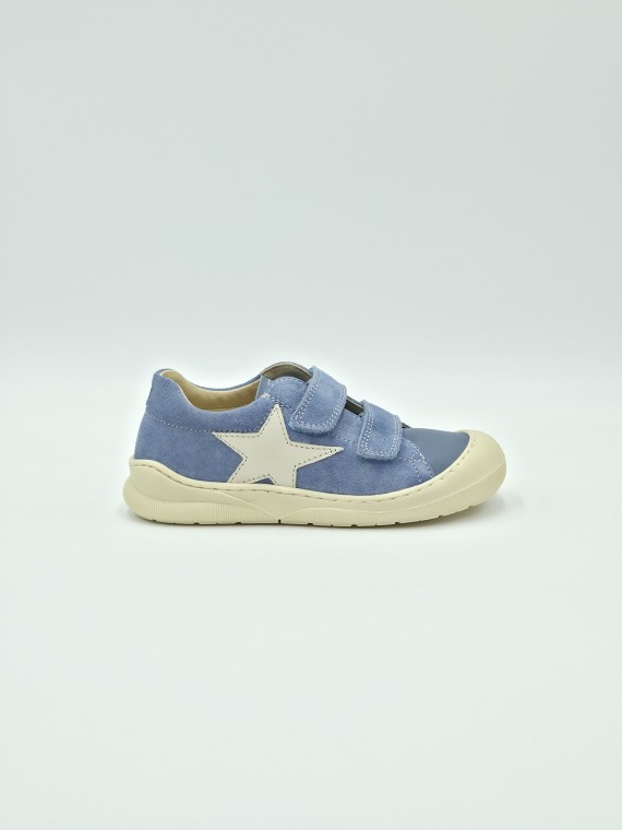 babe 2 nappa/suede spazzsole bone celeste