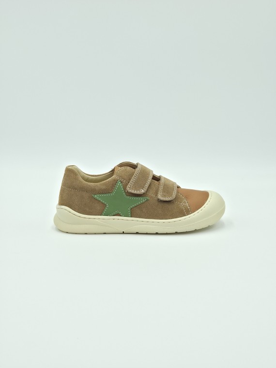 babe 2 nappa/suede spazzsole bone marron