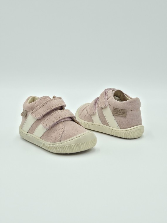 barefoot sabby vl suede/calf sole bone rose