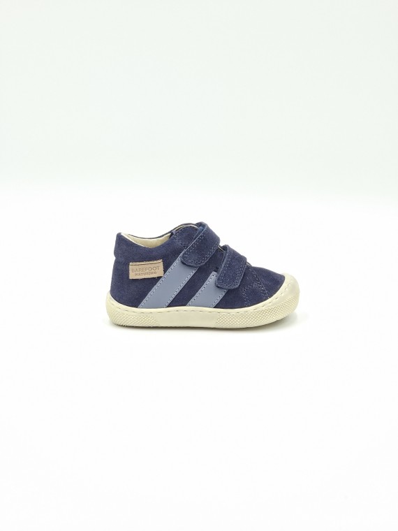 barefoot sabby vl suede/calf sole bone bleu
