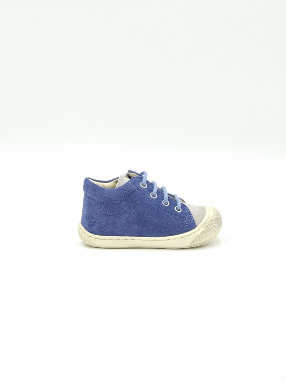 cocoon zip suede sole bone bleu ciel