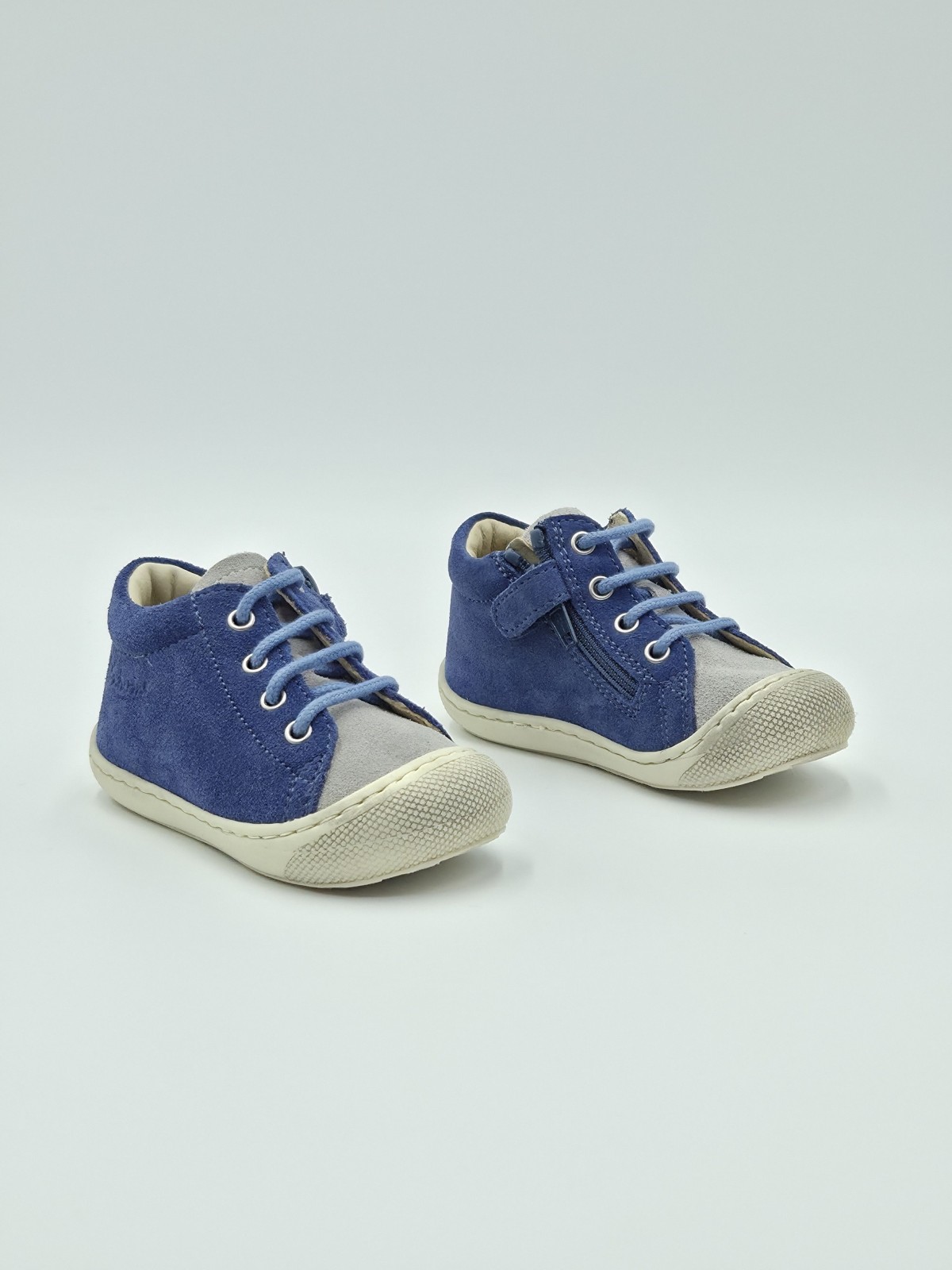 cocoon zip suede sole bone bleu ciel