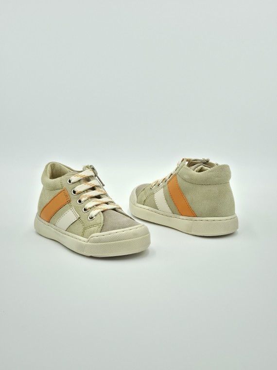 gazer zip suede/calf spazz beige