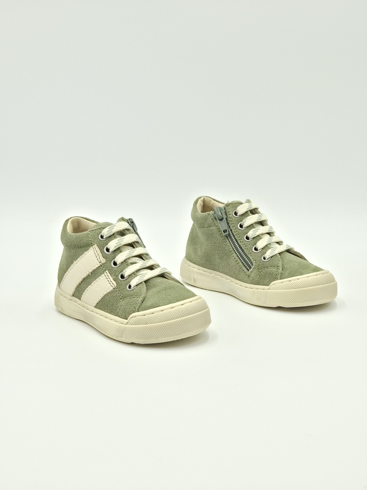 gazer zip suede/calf spazz vert