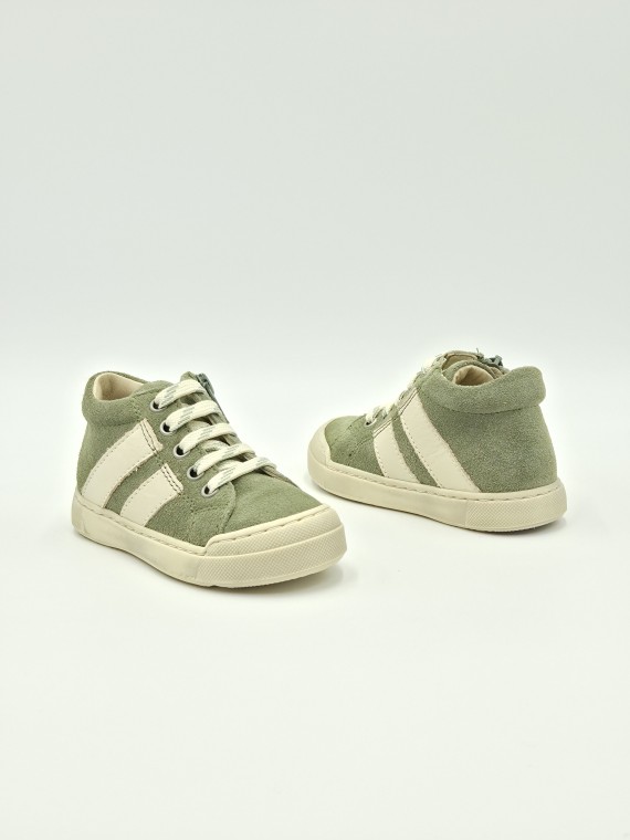 gazer zip suede/calf spazz vert