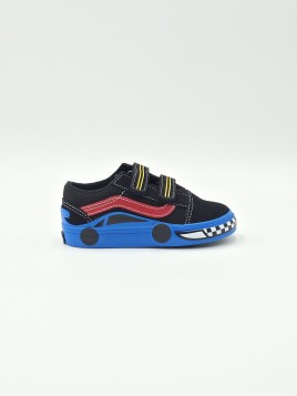 old skool v. nubuck/textile car black/blue