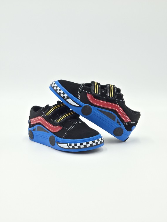 old skool v. nubuck/textile car black/blue