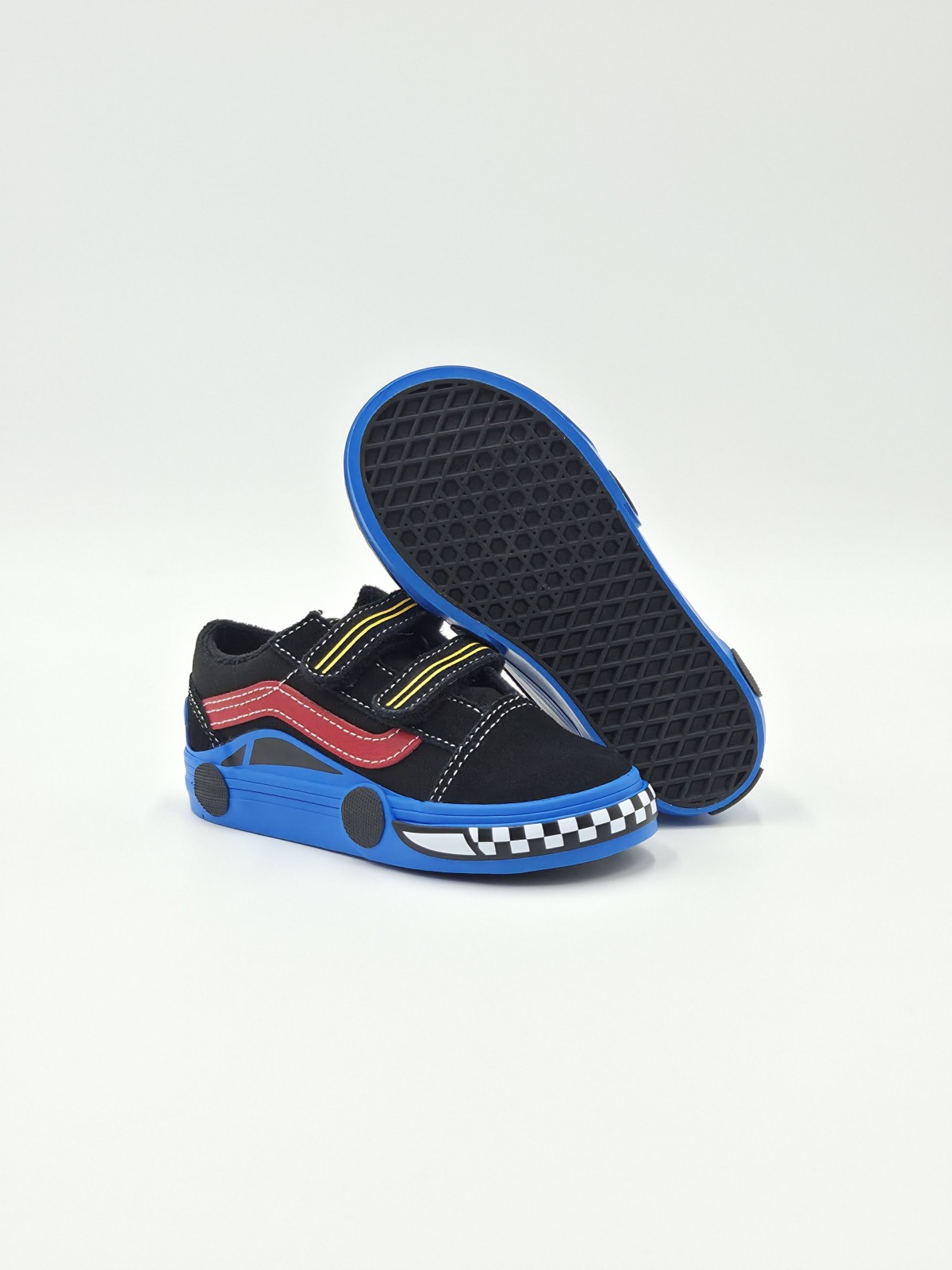 old skool v. nubuck/textile car black/blue