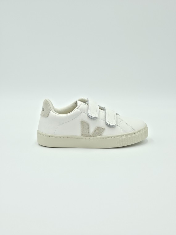 esplar velcros cuir white_natural.