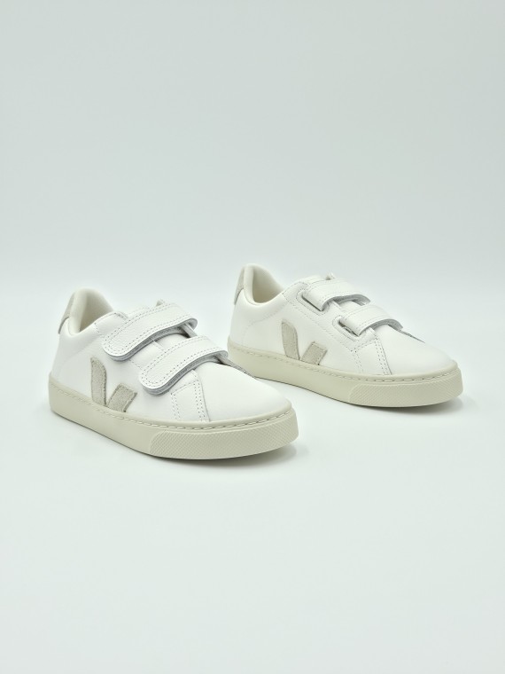 esplar velcros cuir white_natural.