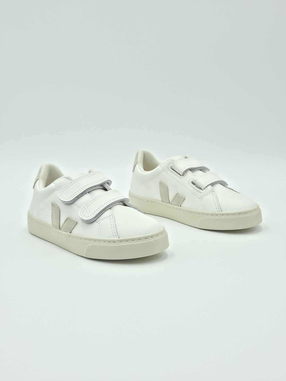 esplar velcros cuir white_natural.