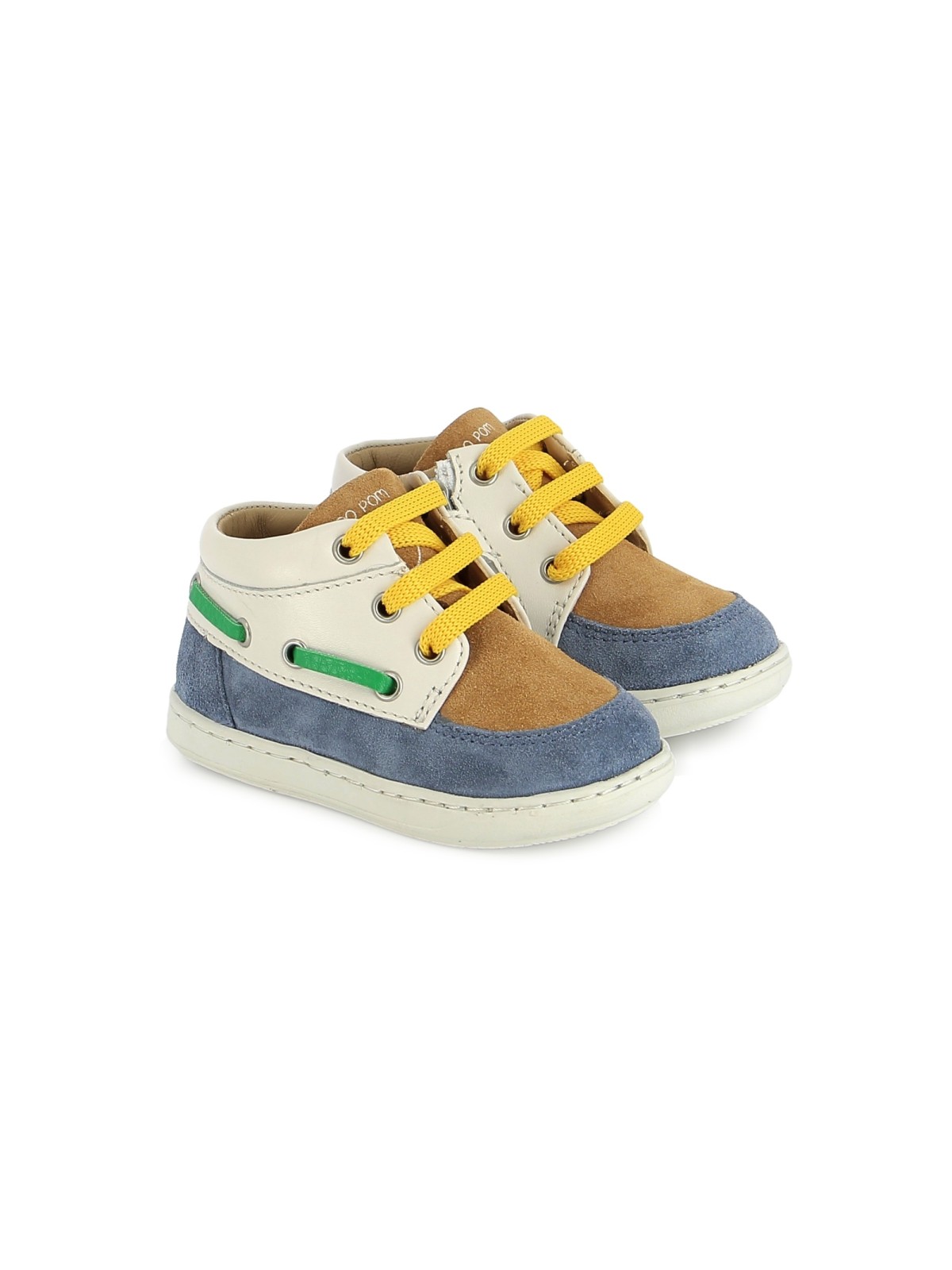 bouba boat nappa-velours jeans-camel - crai