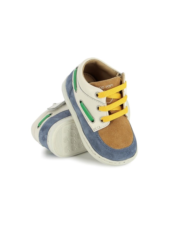 bouba boat nappa-velours jeans-camel - crai