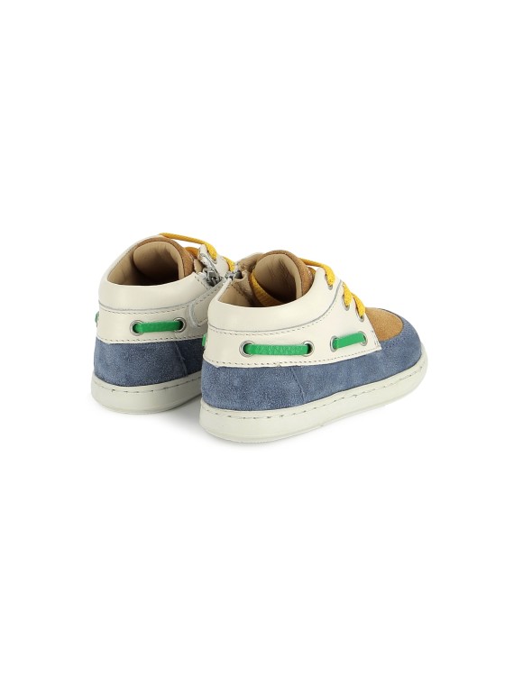 bouba boat nappa-velours jeans-camel - crai