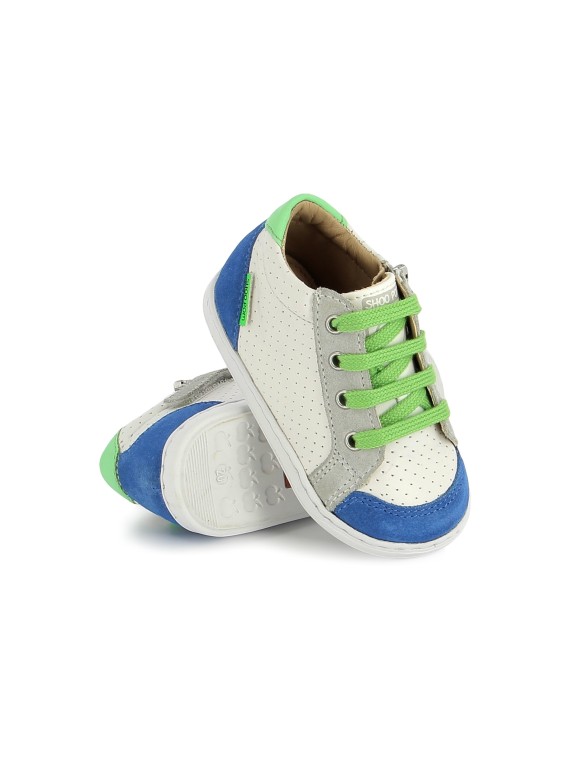 bouba zip box nappa-velours white-electric blue