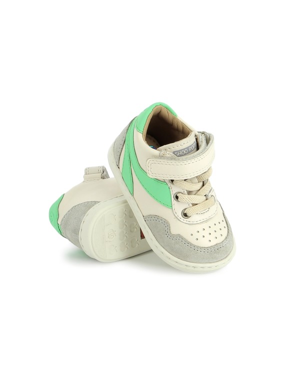 bouba ziva nappa-velours off white-green